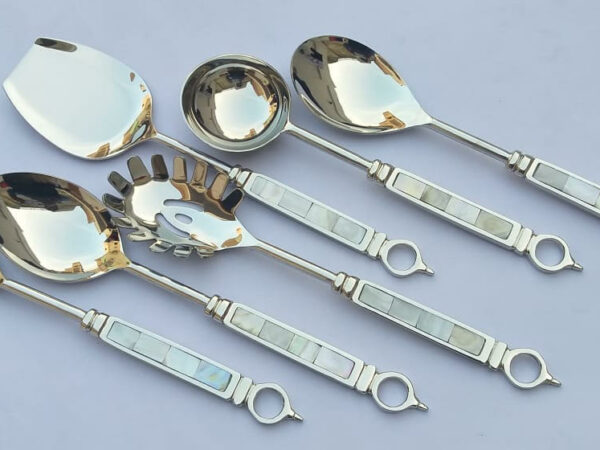 Amála - Séep set of 6 Serving Spoons with Mother of Pearl